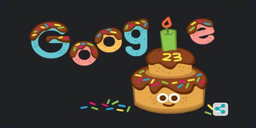 Google 23. yaş gününü doodle ile kutluyor!