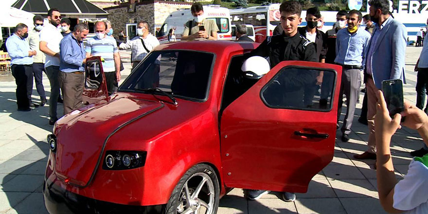 Erzurumlu lise öğrencileri 8 ayda elektrikli araç yaptı