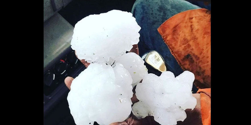 Avustralya'da 16 cm büyüklüğünde dolu şaşkınlığı