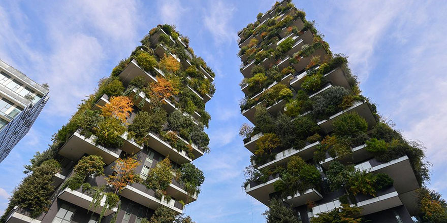 'Dikey Orman' apartmanlarında 21 bin ağaçla iç içe yaşıyorlar