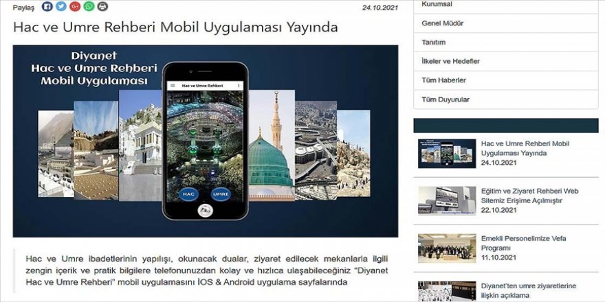 Diyanet, hac ve umreye ilişkin bilgileri dijital ortama taşıdı