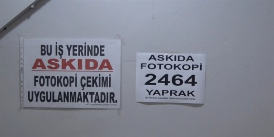 Rize'de öğrenciler için askıda fotokopi uygulaması başlatıldı