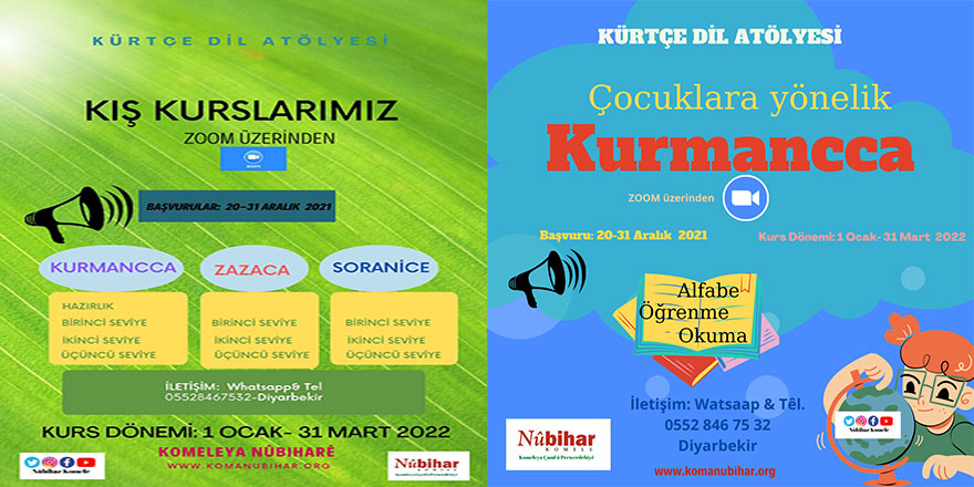 Nûbihar Derneği, kış dönemi Kürtçe kurslarına başlıyor