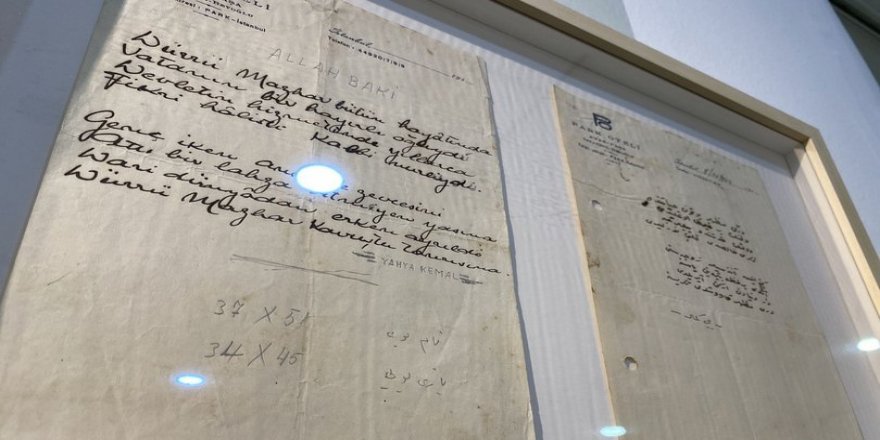 Yahya Kemal Beyatlı'nın 'Allah Baki' şiiri sergilendi