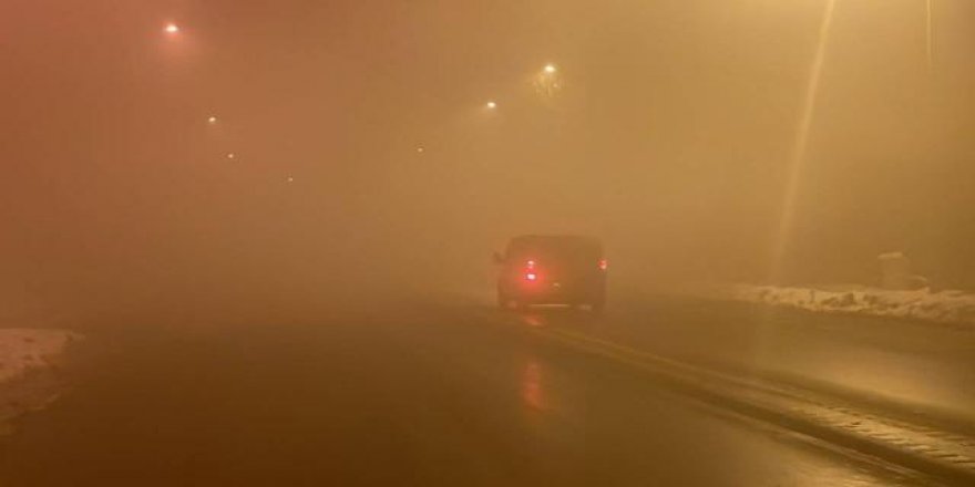 Düzce'de yoğun sis: Görüş mesafesi 10 metreye kadar düştü