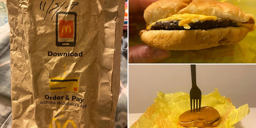 Dolapta 5 yıl kalan hamburger bozulmadı