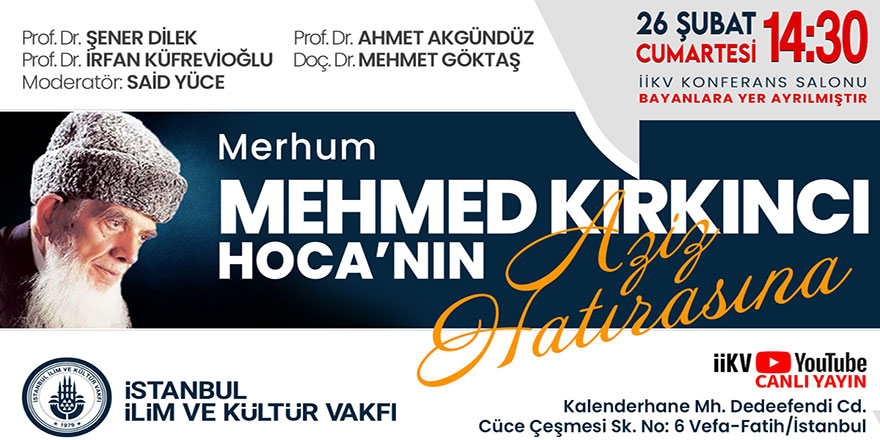 Mehmed Kırkıncı Hocayı anma programı