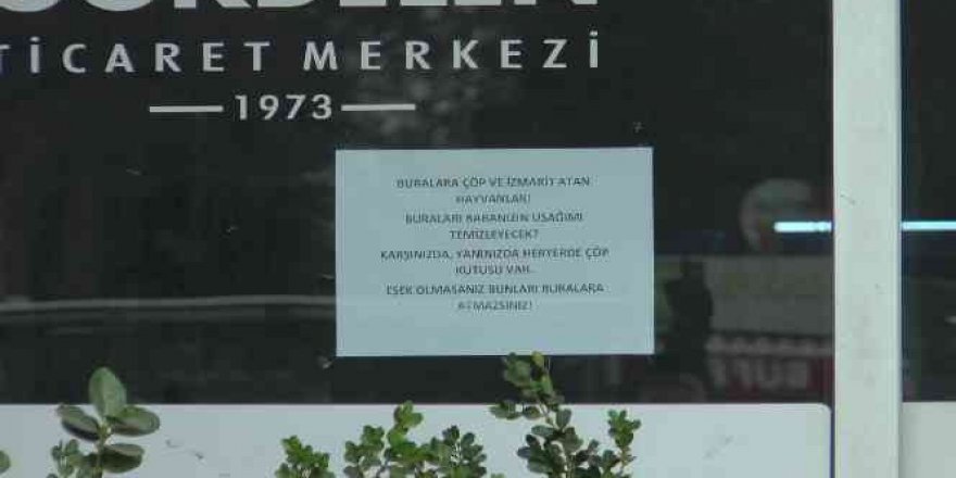 Buralara çöp ve izmarit atan hayvanlar!