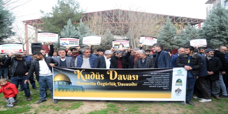 Dünya Kudüs Haftası'nda Cizre'den İsrail'e tepki