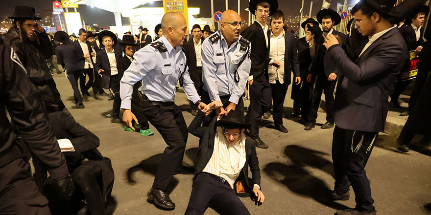 Kudüs'te Ultra Ortodoks Yahudilerden askerlik protestosu