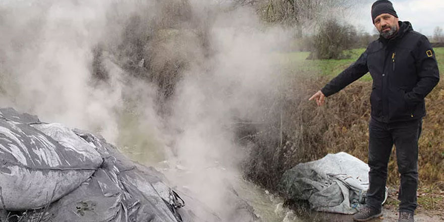 Resmen cinayet! Dereye 40 ton kimyasal attılar