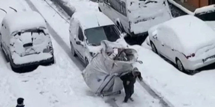 Kağıt toplayıcısının 'çekçek'ine araç desteği