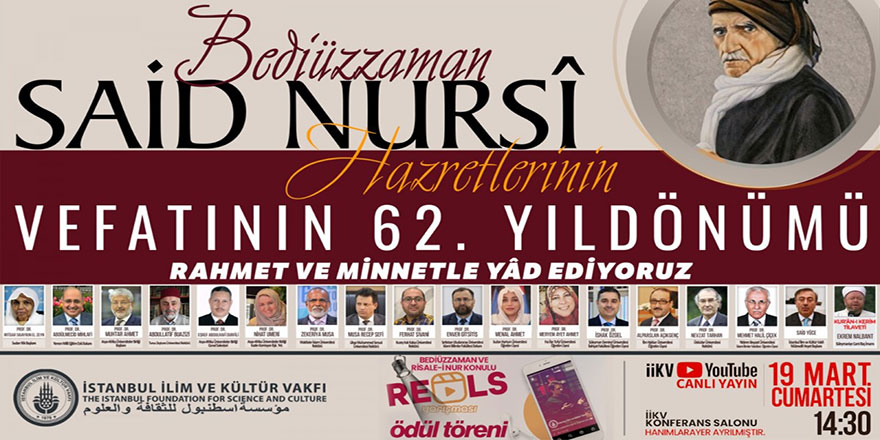 Bediüzzaman Said Nursi'yi anma programı