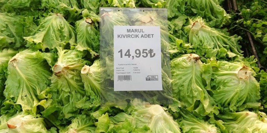 Marul serada 8 lira, markette 15 lira