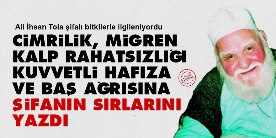 Cimrilik, migren, kalp rahatsızlığı, kuvvetli hafıza ve baş ağrısına şifanın sırlarını Ali İhsan Tola yazdı
