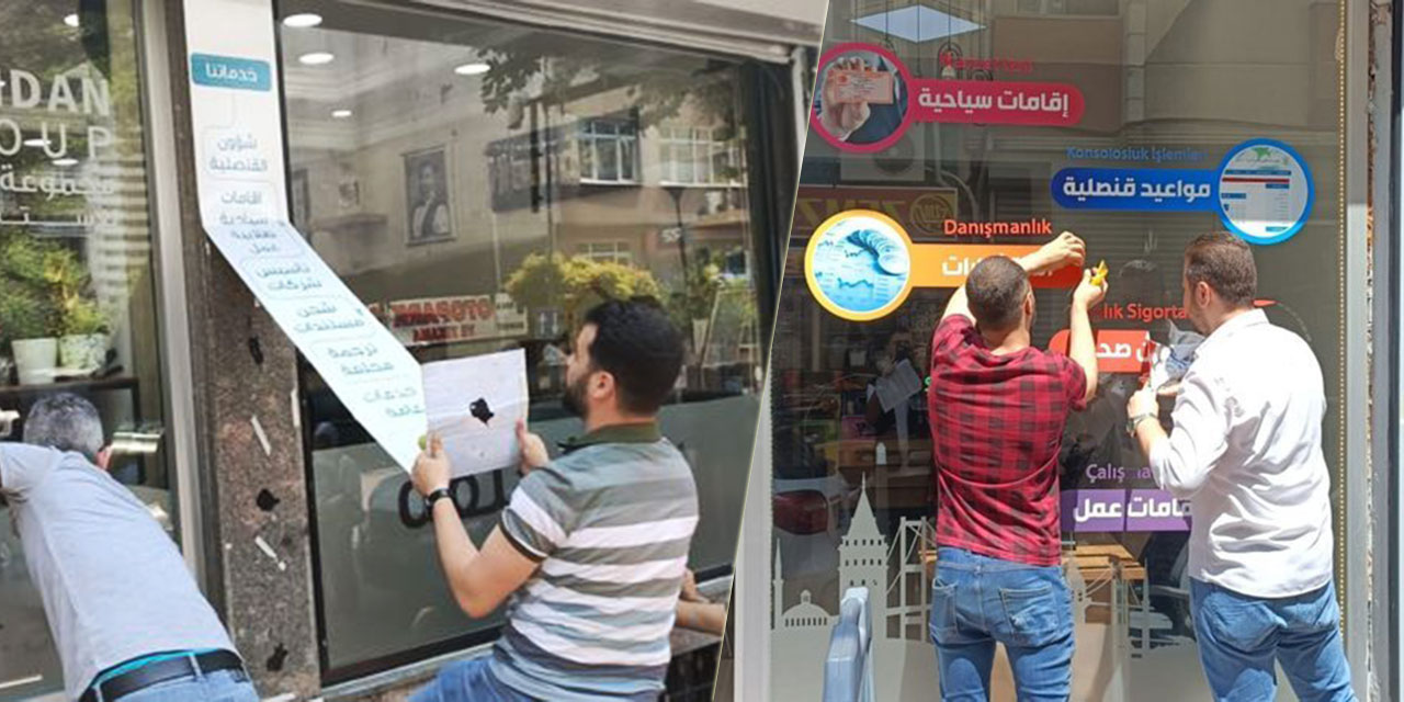 İstanbul'da yabancı tabela denetimi: Yine sadece Arapça olanlar söküldü!