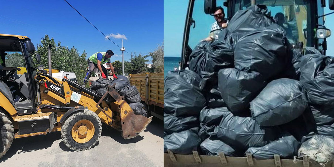 Tatilcilerden geriye 483 ton çöp kaldı