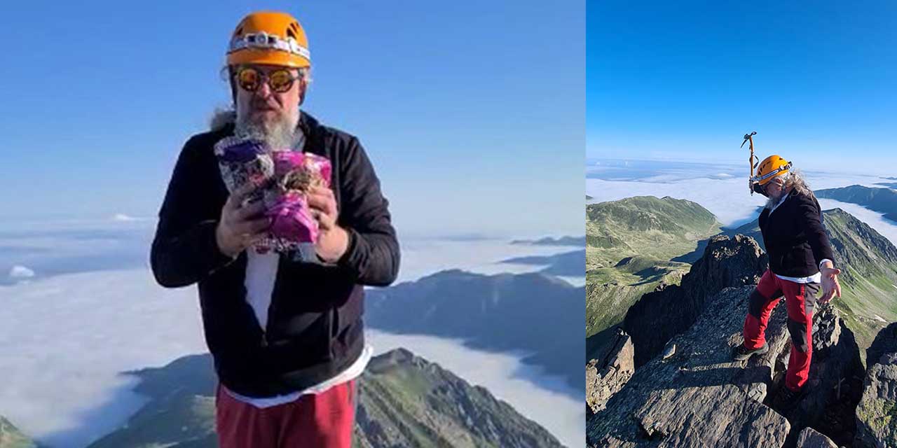 3 bin 480 metre yükseklikte bile çöp görünce sitem etti