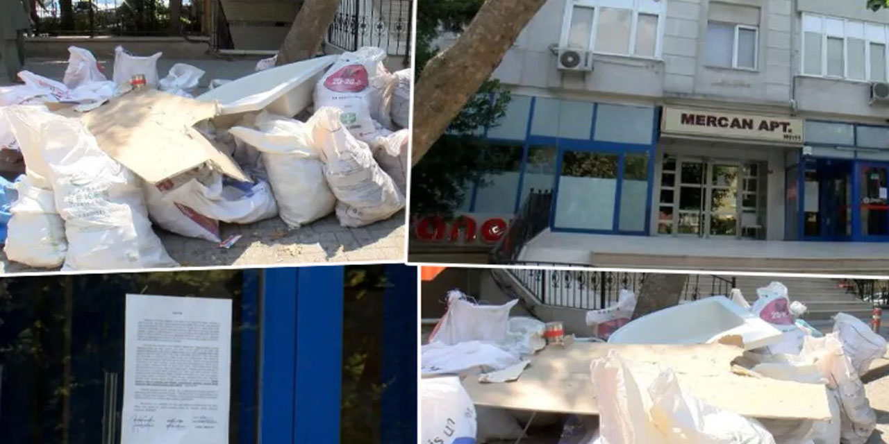 Ev sahibi kolona zarar verdi, 14 daireli bina tahliye edildi