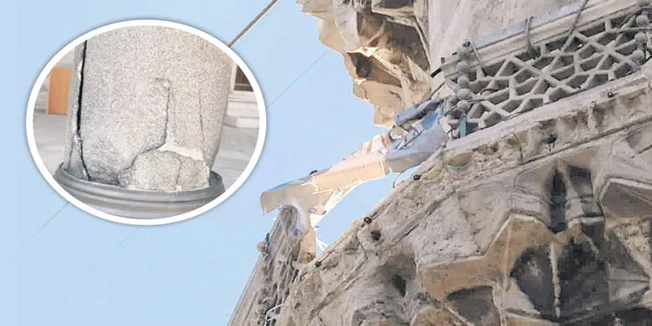 Süleymaniye Camii'nde korkutan çatlaklar