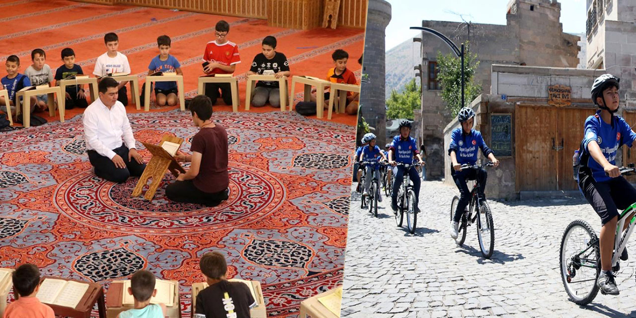 Saat 9'da Kur'an dersi 12.30'da bisiklet turu