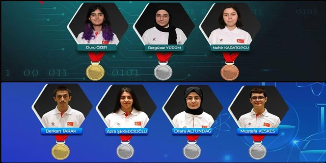 Bilgisayar ve Kimya olimpiyatlarından madalya alan öğrencilerimiz