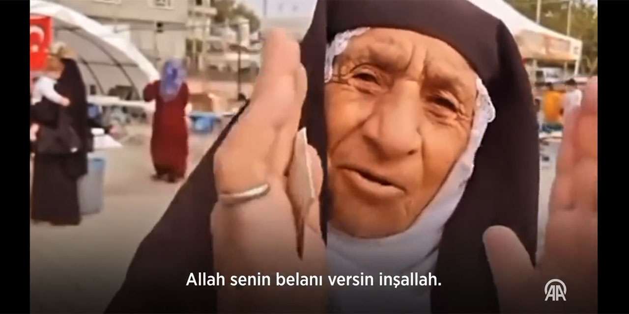 Adıyamanlı 80 yaşındaki Hatice teyzeden israile tepki