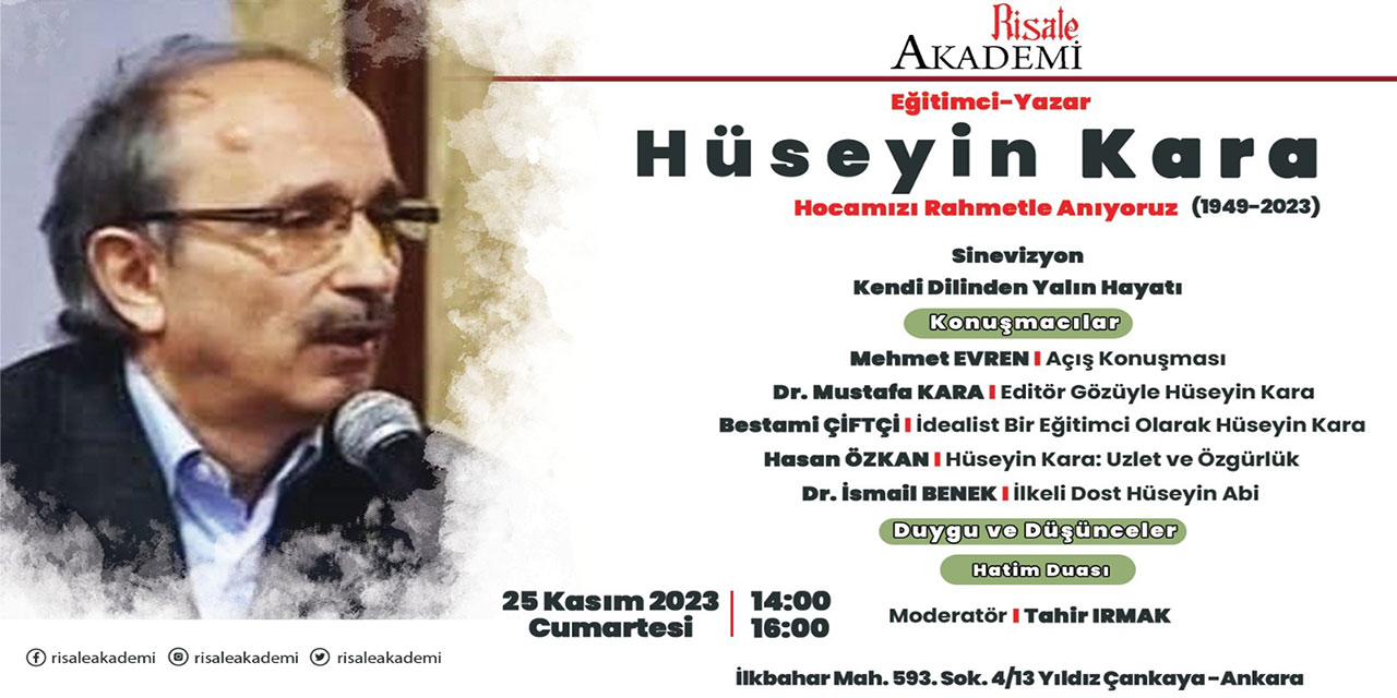 Eğitimci-Yazar Hüseyin Kara'yı anma programı