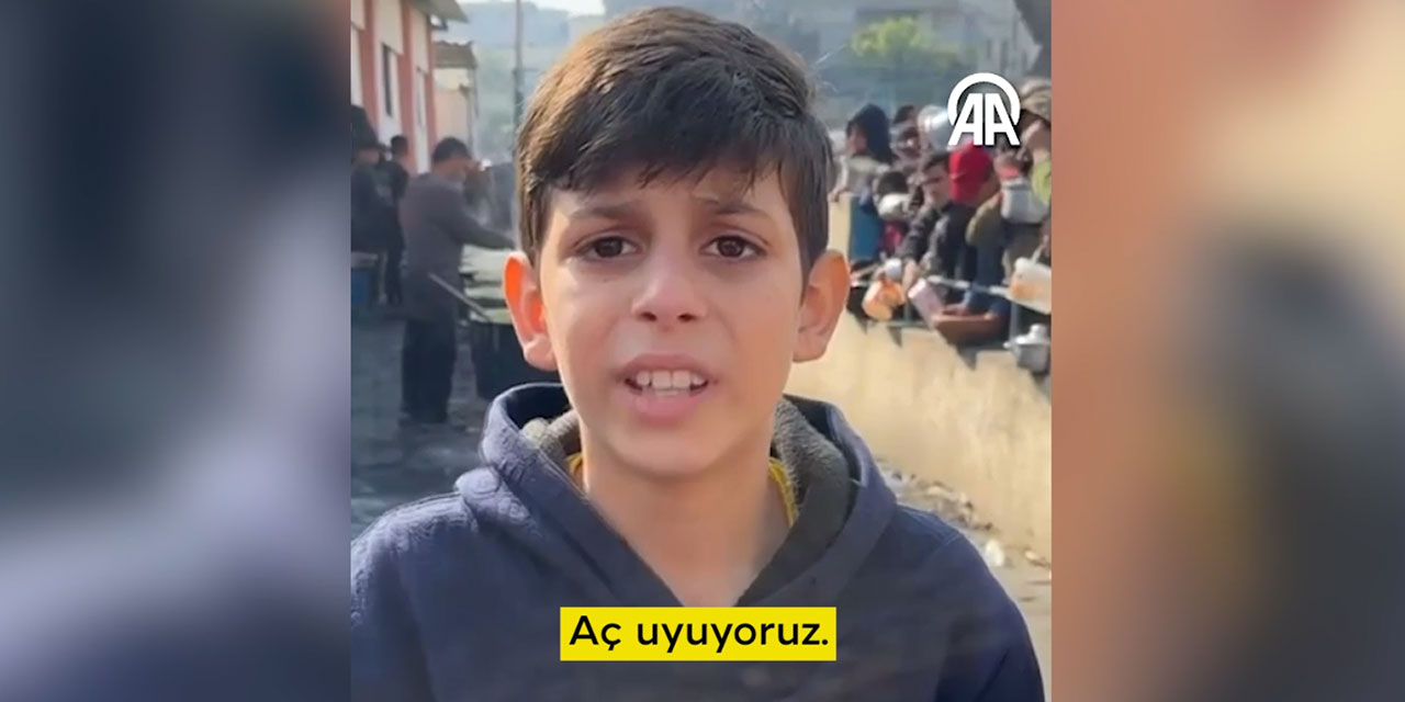 Filistinli çocuk el-Halidi: Aç yatıyoruz