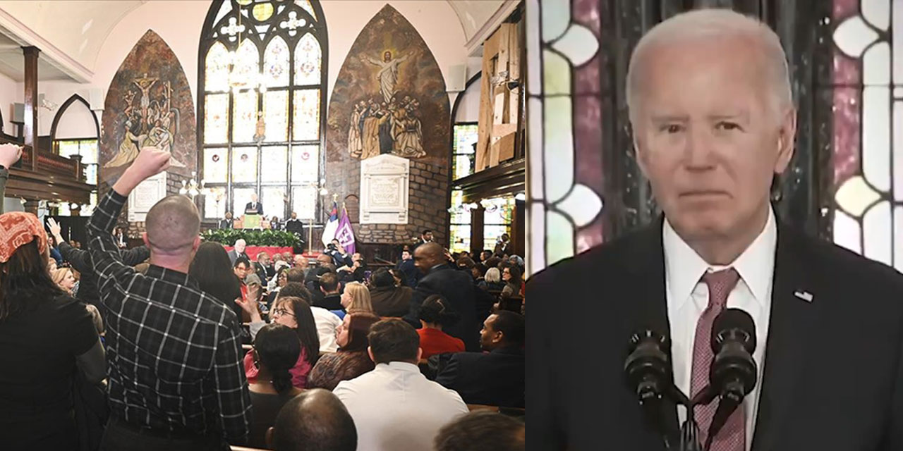 Biden'a kilisede protesto: Gazze için "şimdi ateşkes!"