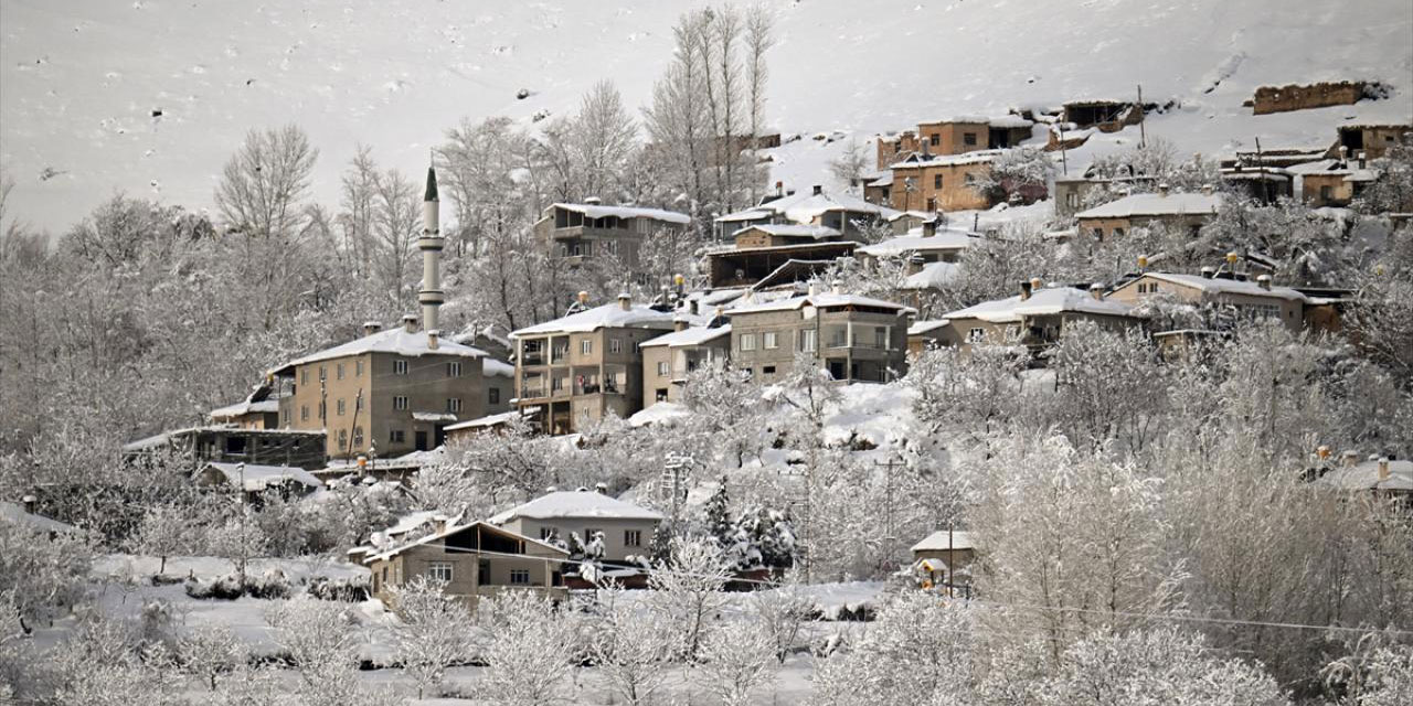 Van'da kar yağışı sonrası güzel görüntüler oluştu