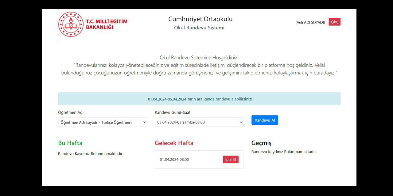 Öğretmen-veli görüşmeleri 'veli randevu sistemi' ile yapılacak