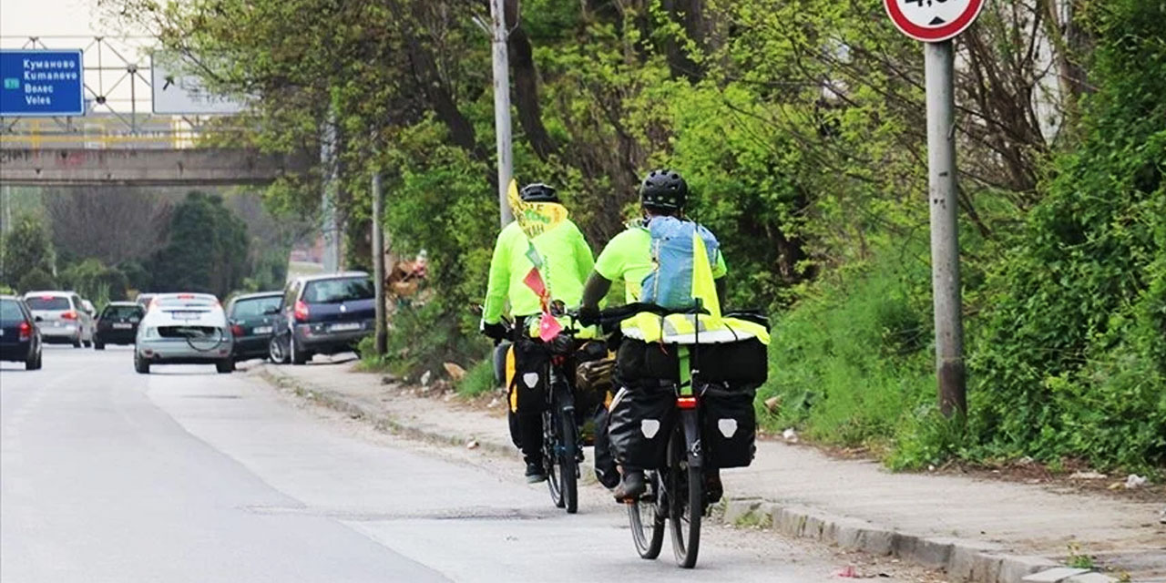 Üsküp’ten Mekke’ye bisikletle hac yolculuğu başladı