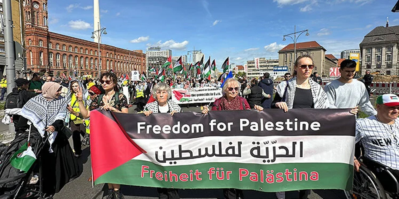 Avrupa'da Gazze'ye destek gösterileri sürüyor