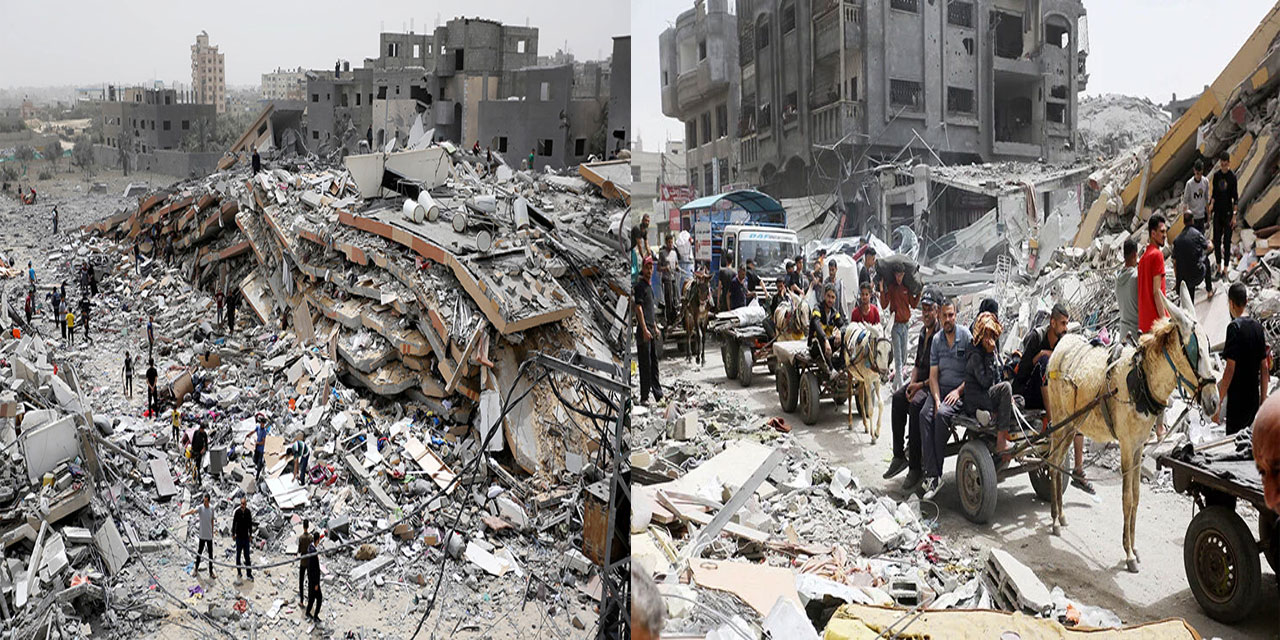 Bölge sakinleri, israilin Nusayrat Mülteci Kampı’nda geride bıraktığı yıkım karşısında "şok" geçirdi