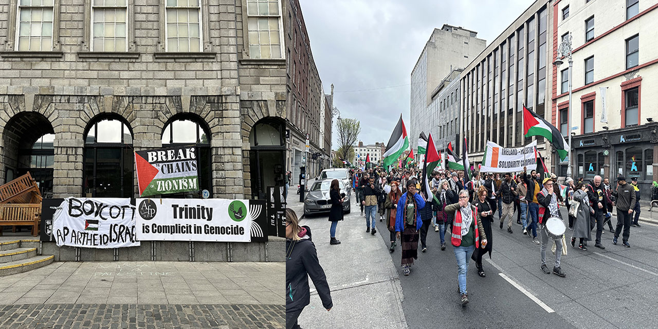 İrlanda ve İngiltere'de öğrencilerden Filistin'e destek: israil bir terör devletidir