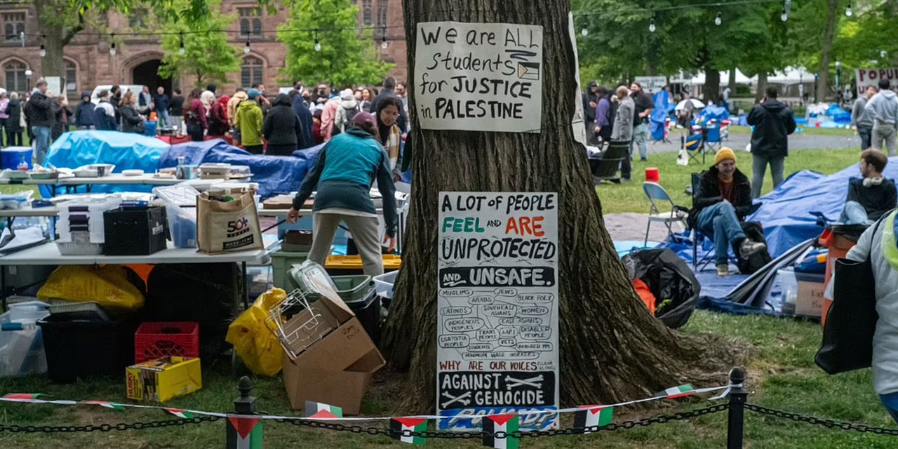 Princeton Üniversitesi öğretim üyeleri, öğrencilerin Filistin için başlattığı açlık grevine katıldı