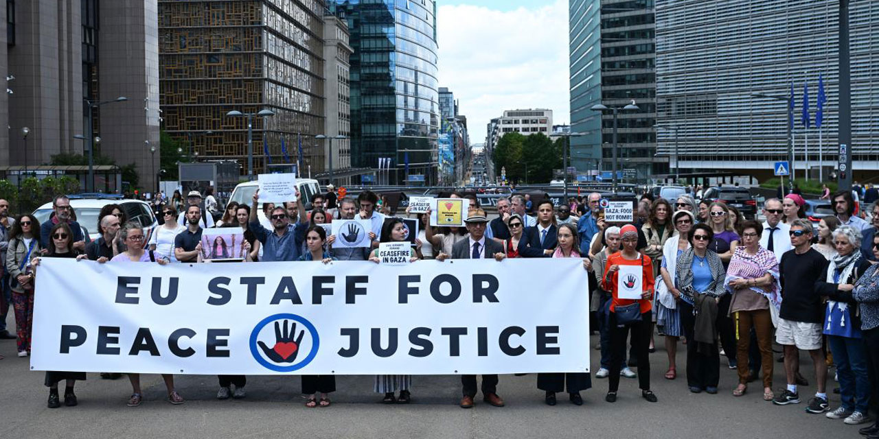 AB çalışanları AB'nin Gazze politikasını protesto etti