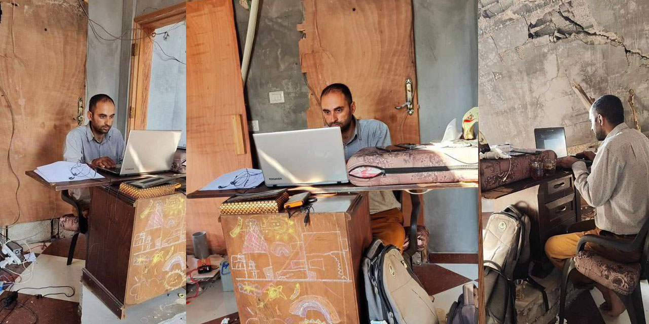 Filistinli öğrenci terörist israilin yıktığı evinde doktora tezini verdi