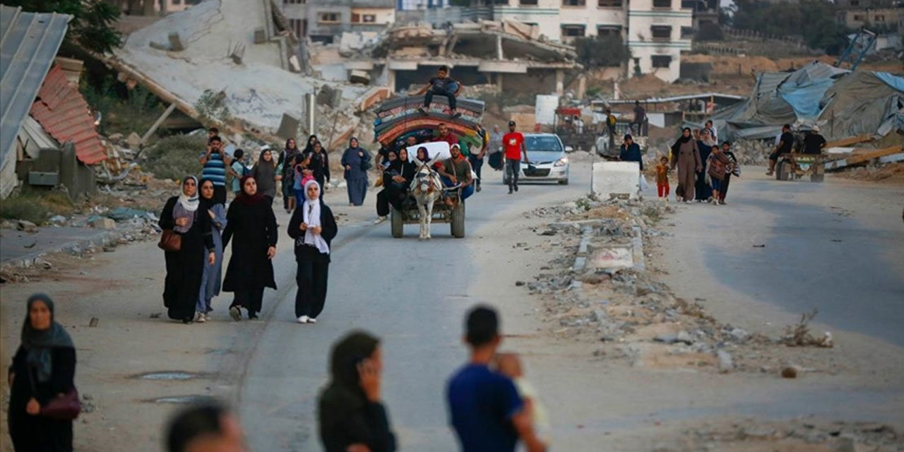 Terörist israil, 2,3 milyon kişiyi Gazze'nin yüzde 14'lük kısmına hapsetmeye çalışıyor