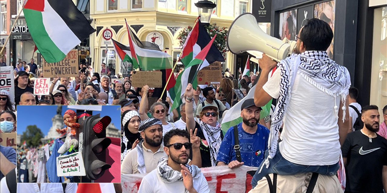 Hollanda ve Paris'te Filistin'e destek gösterileri