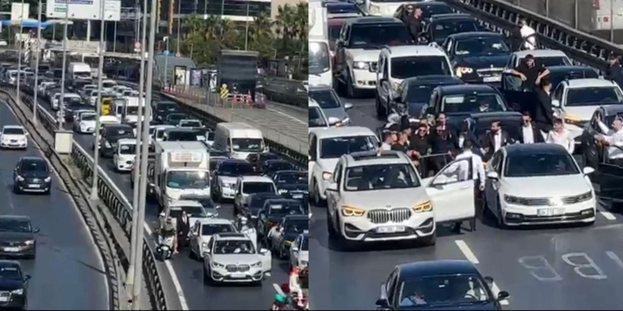 Yolu kapatan düğün magandalarına ceza