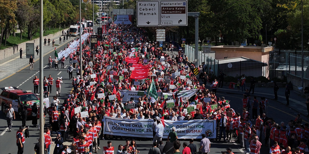 Türkiye, Filistin için yürüdü