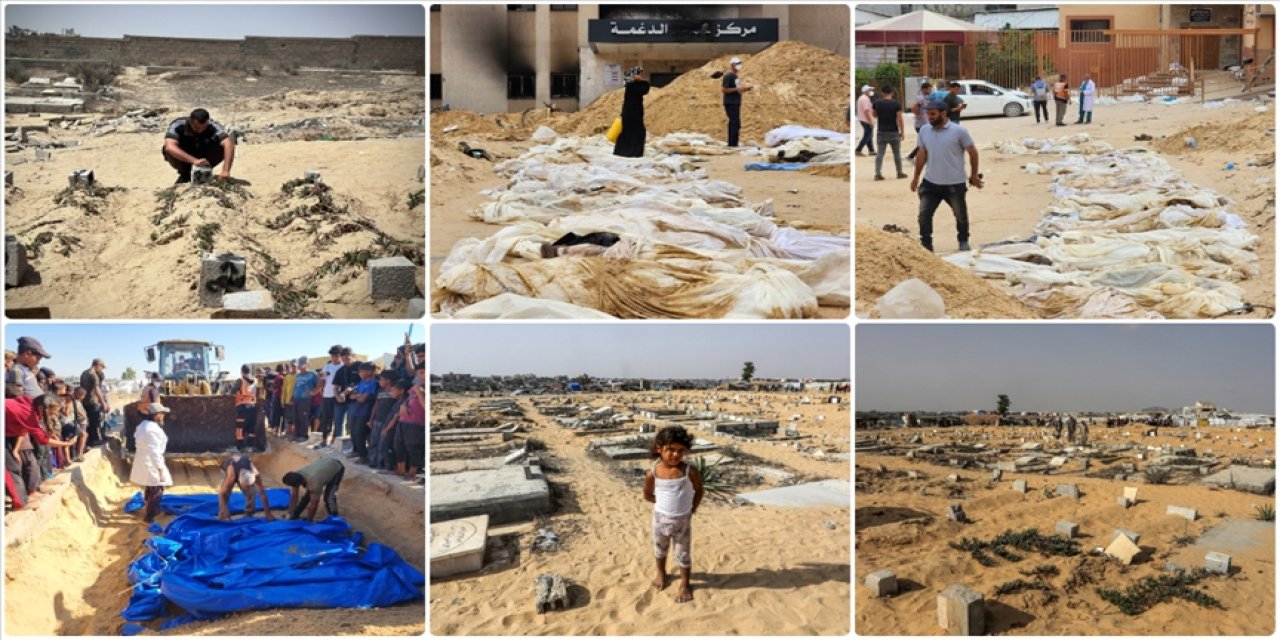 Gazze'de sokaklar mezarlığa dönüştü