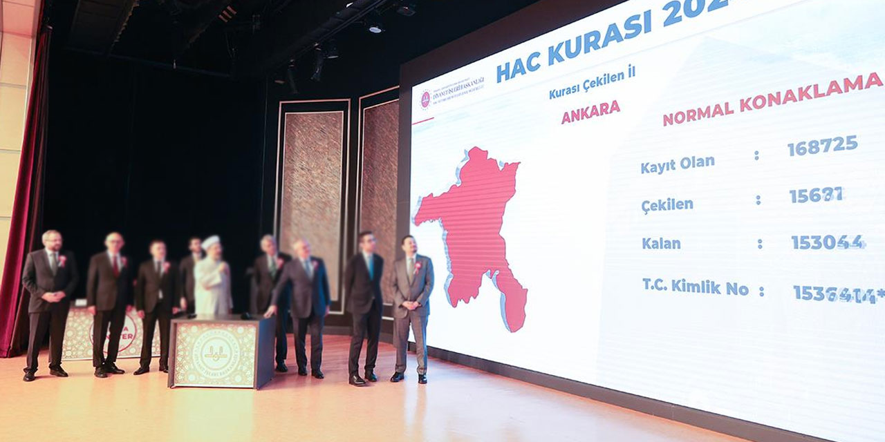 Hac kurası noter huzurunda çekildi