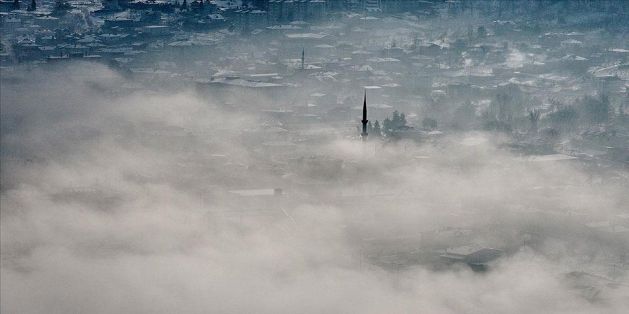 Bolu ve Düzce 'sis'ten görünmez oldu