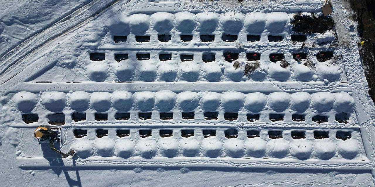 Türkiye'nin en soğuk ilinde ahirete hazırlık kazısı