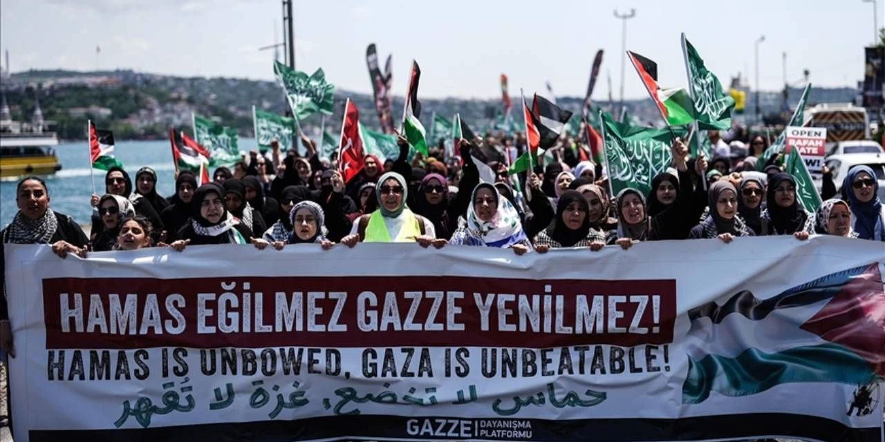 İstanbul'da 'Küresel Gazze Yürüyüşü' düzenlendi