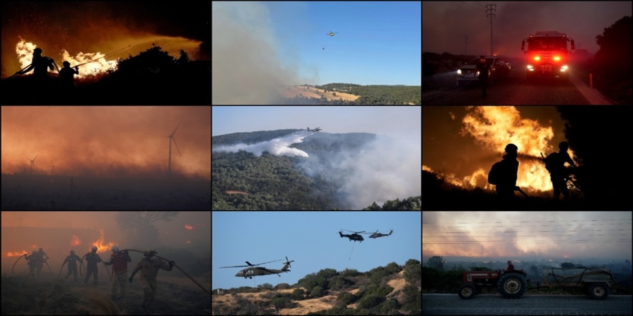 İzmir, Kütahya ve Bursa'daki orman yangınlarına müdahale ediliyor