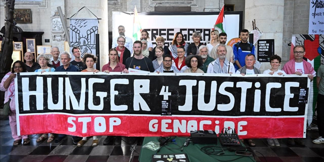 Belçika'da Filistin için 5 günlük açlık grevi başlatıldı